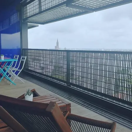 Bassin D'austerlitz - Avec Terrasse Dans L'une Des Tours Black Swans Apartament Strasburg